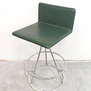 Pair of Dania bar stools in leather by Salvati & Tresoldi for Saporiti.