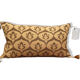 Housse de coussin ottoman style ikat ocre havane, verte olive, 30 x 50 cm