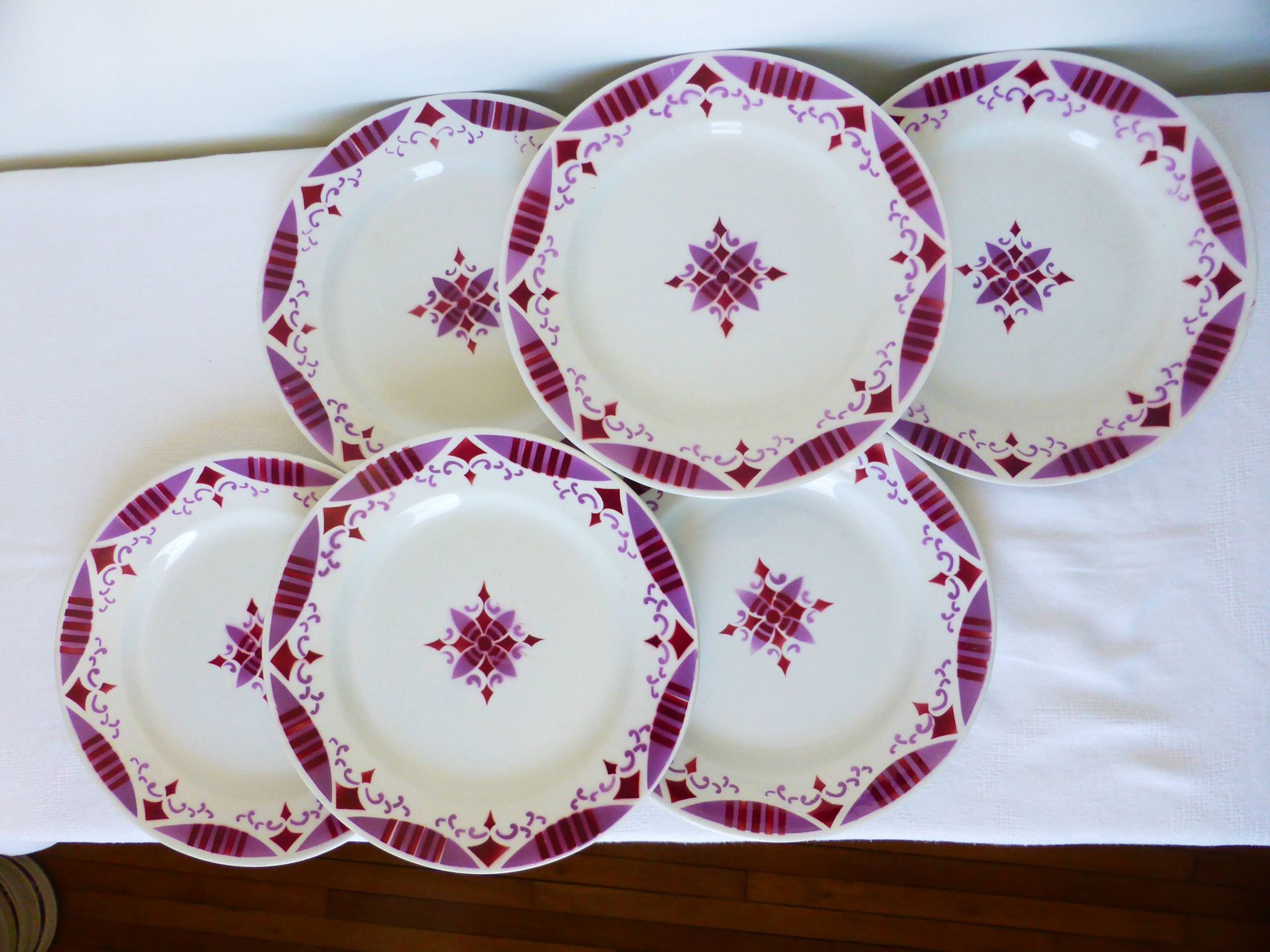6 flat plates from Moulin des Loups and Hamage, Madeleine model 2106199
