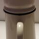enamelled coffee maker ecru and green