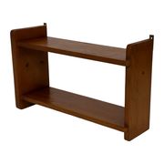Vintage wooden wall shelve rack in pinewood minimalist design