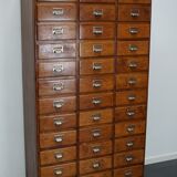 Dutch beech apothecary, filing cabinet, 1950s