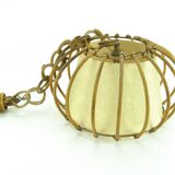 Vintage rattan pendant light