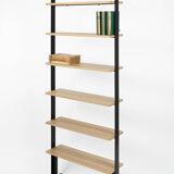 Severin shelf 2 oak and matte black steel