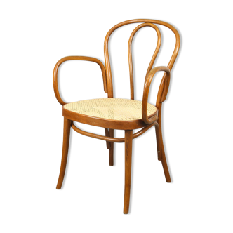 Vintage Bentwood Wide Seat and Arms Bistro Chair