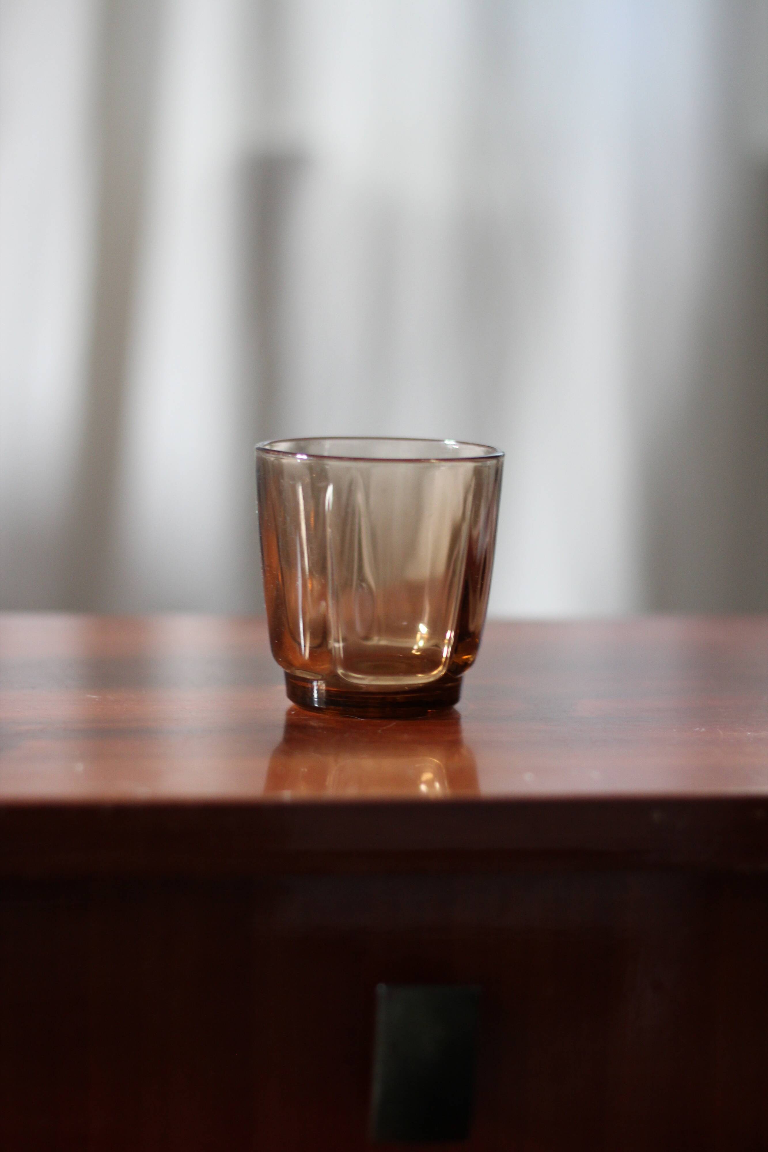 Smoked glass water glasses