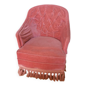 Fauteuil crapaud en velours