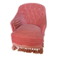 Fauteuil crapaud en velours rose