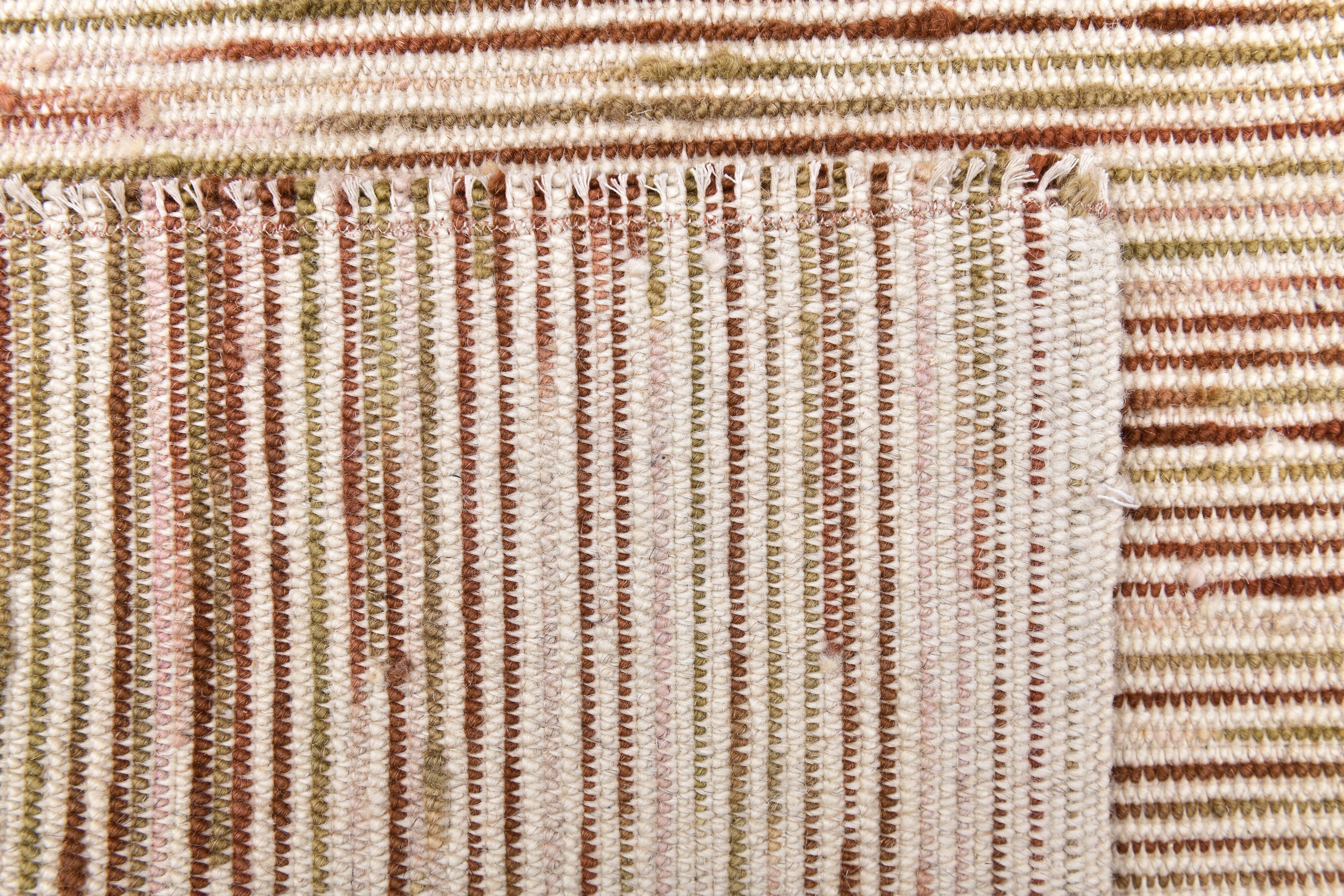 Terracota wool kilim rug 68x181 cm Turkish wool kilims.