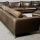 Grand modular leather sofa design for 12 people.