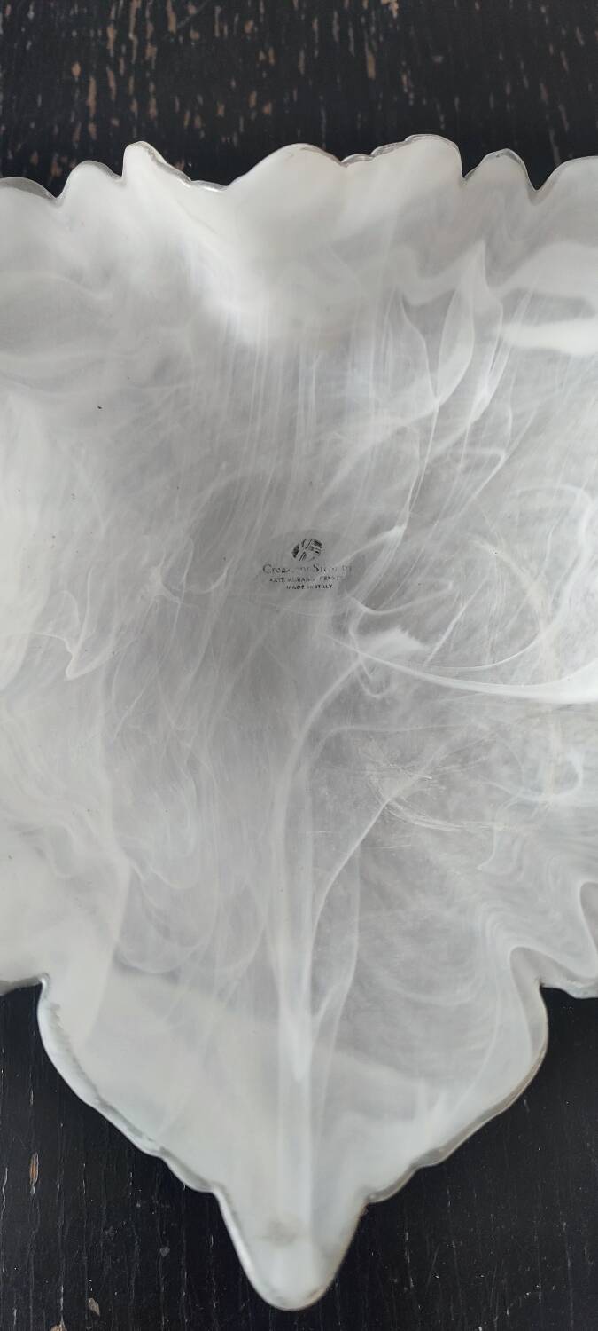 Frosted blown glass bowl from "Creazioni Silvestri Arte Murano