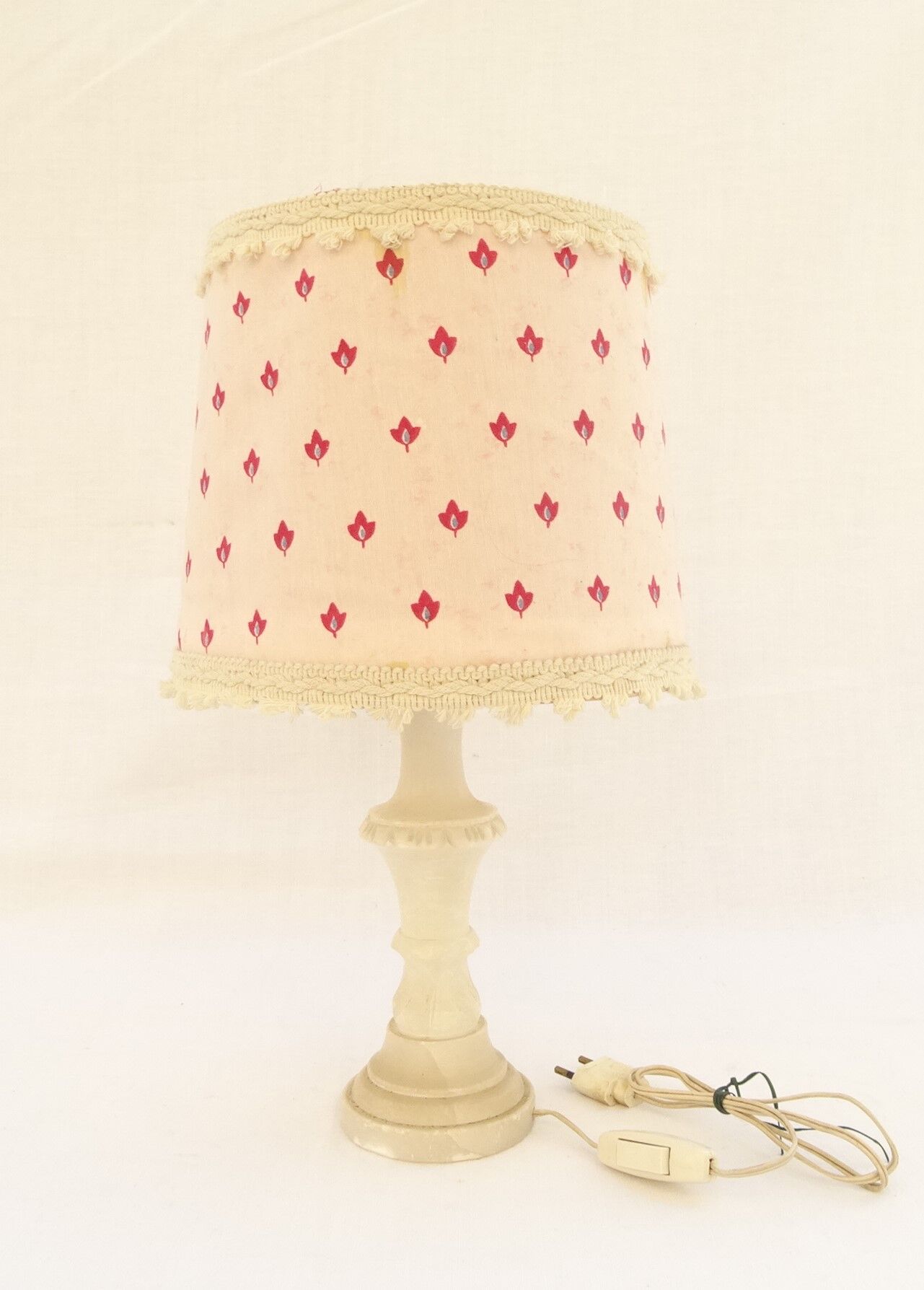 Pair of lamps  feet in white marble