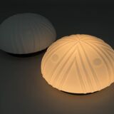 Pair of Mid-Century Flush Mounts, 1990s