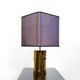 POLISHED/FROSTED BRONZE LAMP MICHEL MANGEMATIN FRANCE 1960