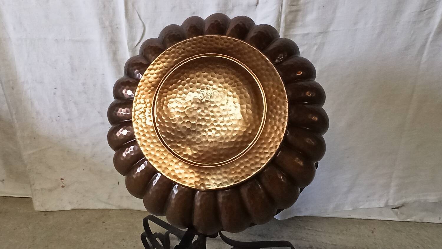 Lilium Italy plant holder in copper and wrought iron