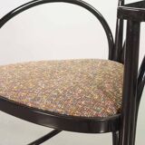 4 Wooden Black Lacquered Thonet Triangle Dining Chairs Model 87, 1980s