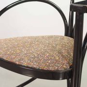 4 Wooden Black Lacquered Thonet Triangle Dining Chairs Model 87, 1980s