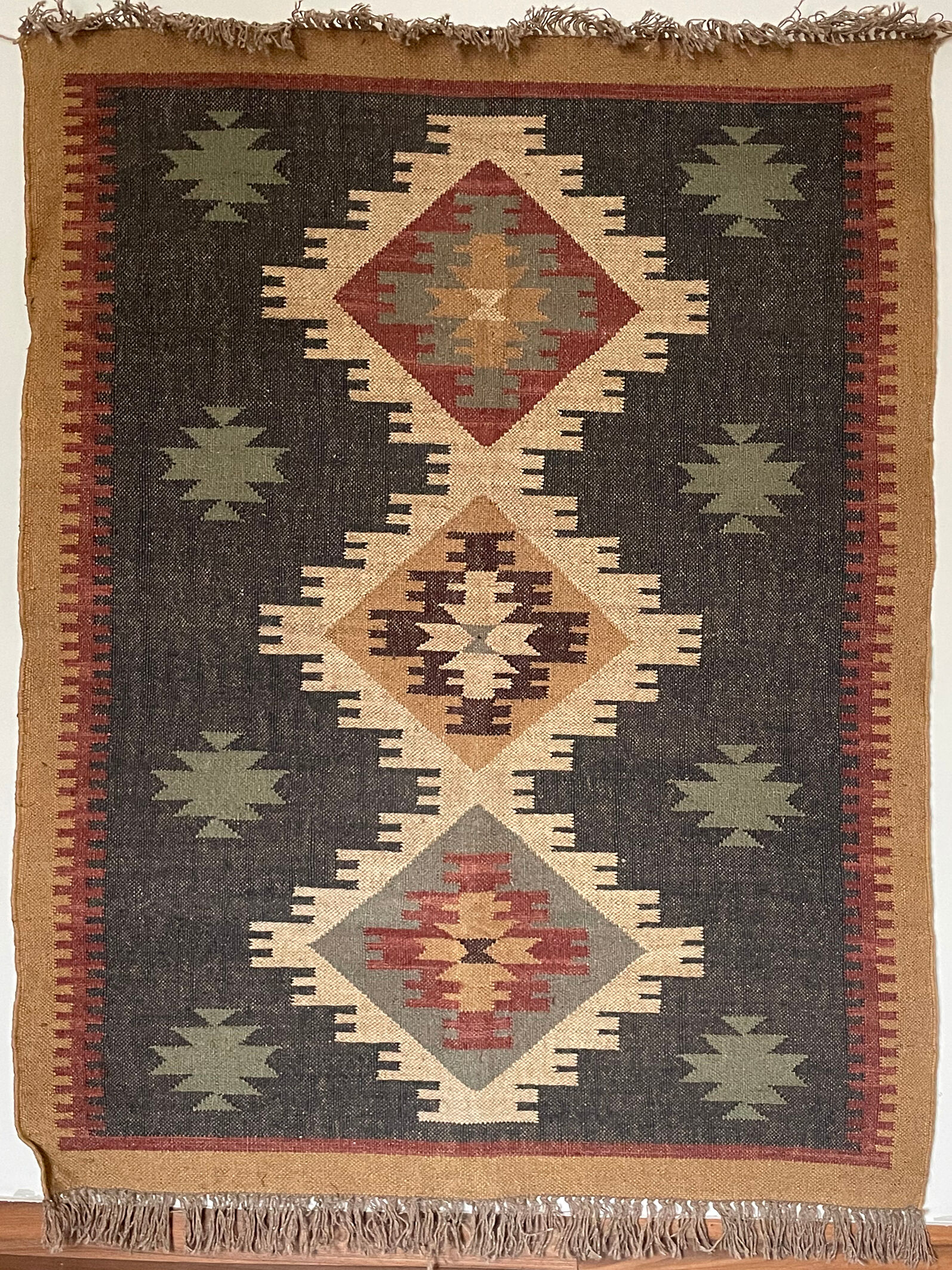 Tapis KILIM fait à la main, multicolore