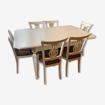 Dining table and 6 chairs