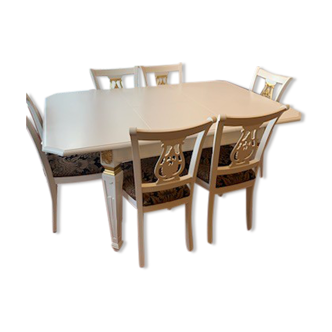 Dining table and 6 chairs