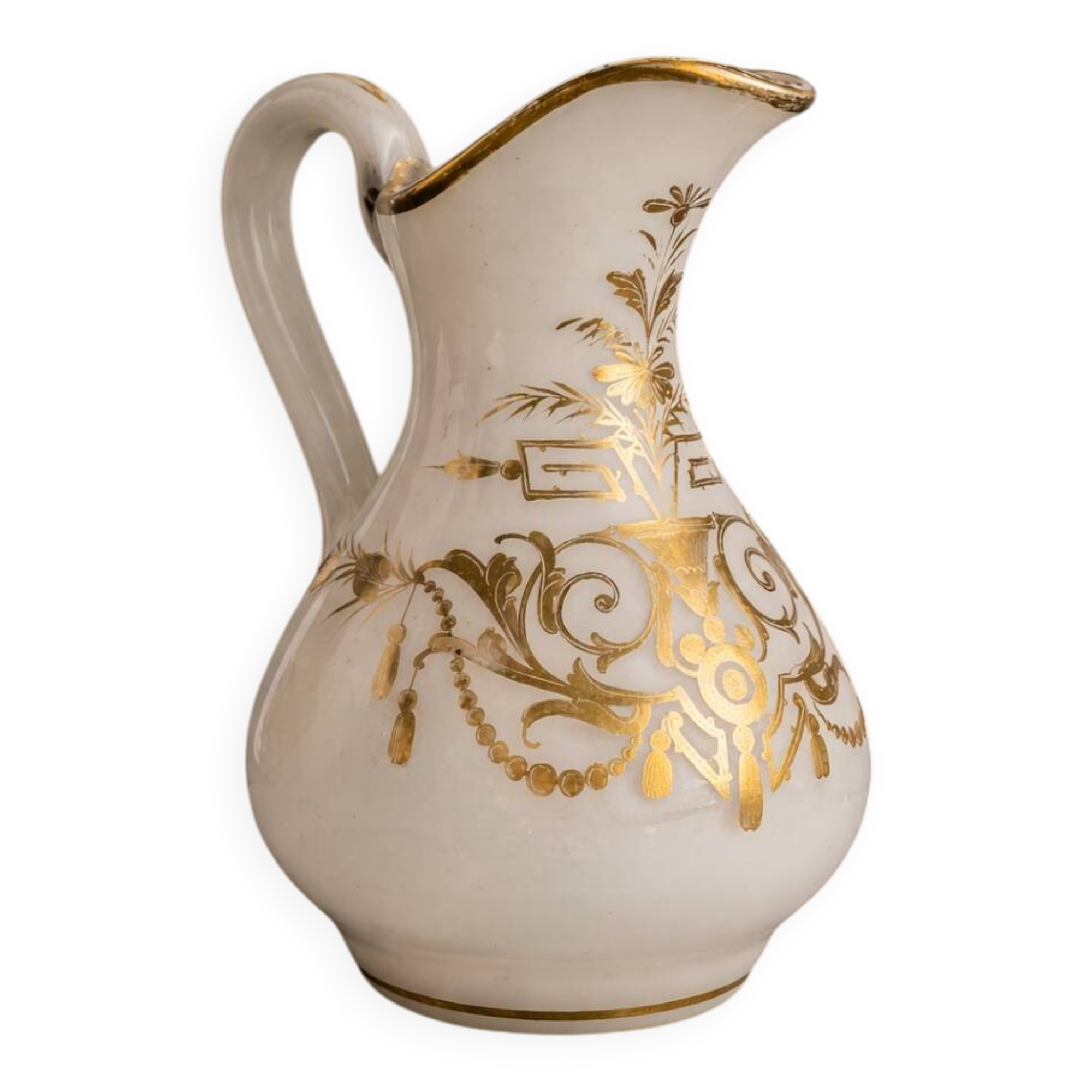 Ancien broc en opaline napoleon III