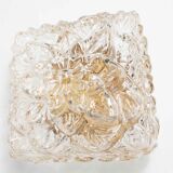 Gold floral glass ceiling light 1960