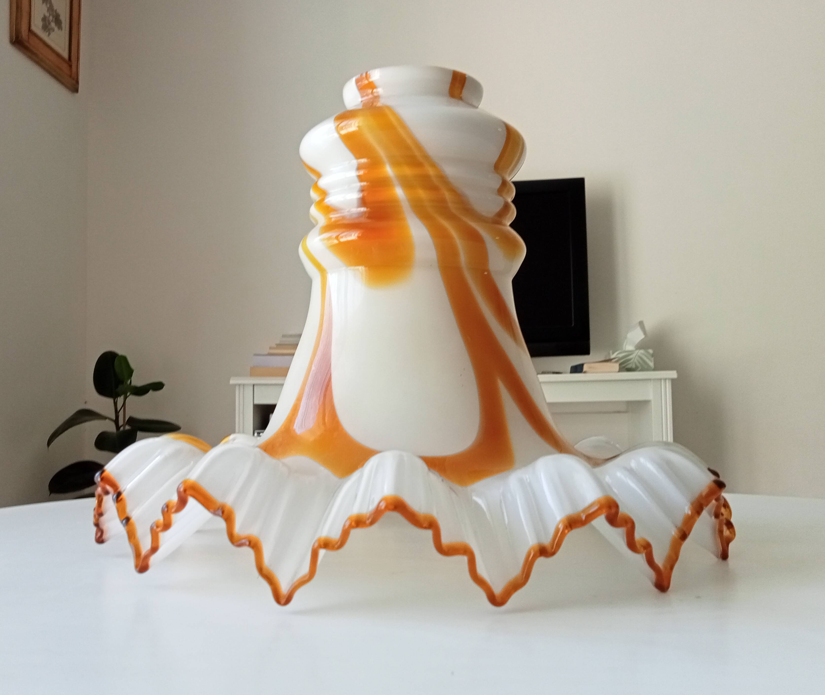 Lampshade Murano pendant light vintage 60s