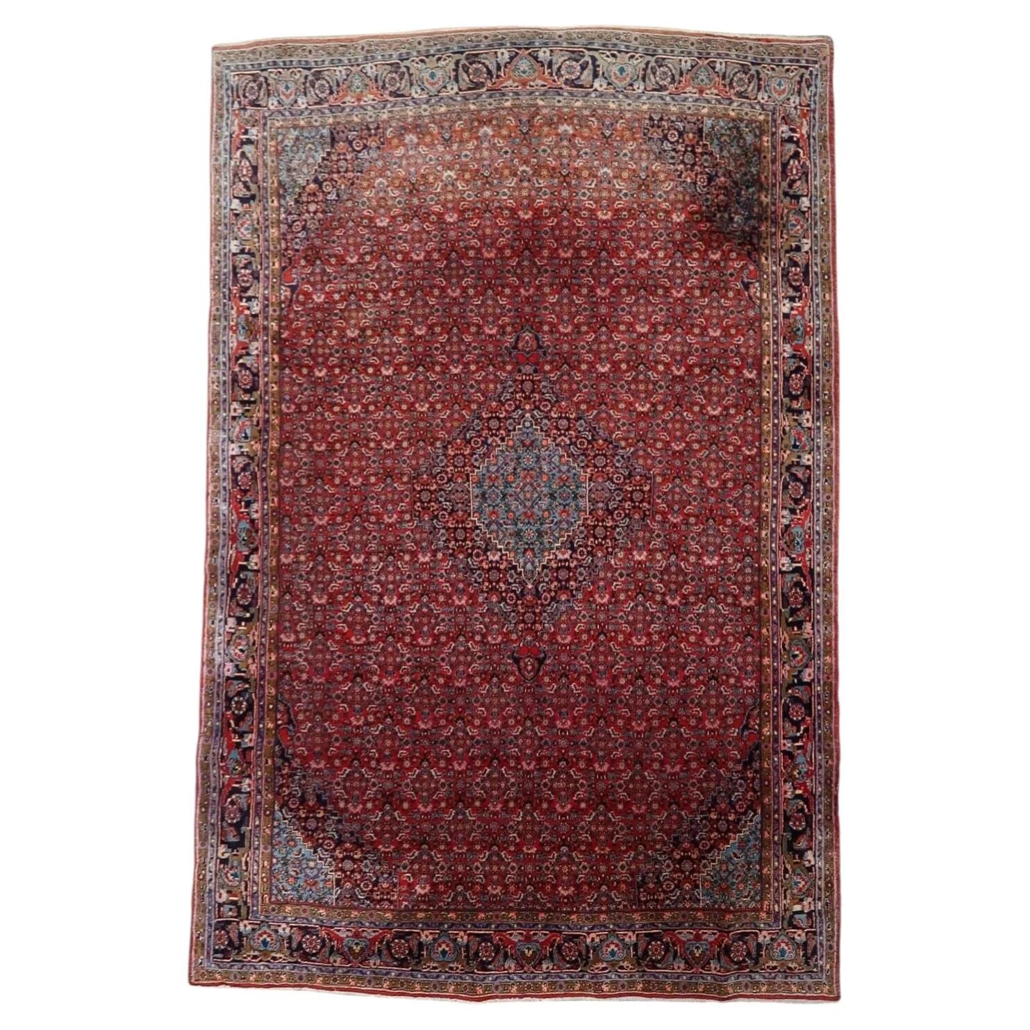 Antique Persian Bidjar handmade rug 7.5' x 10.11' 1920s - 1C1210