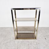 Vintage brass and chrome shelves, 1970s