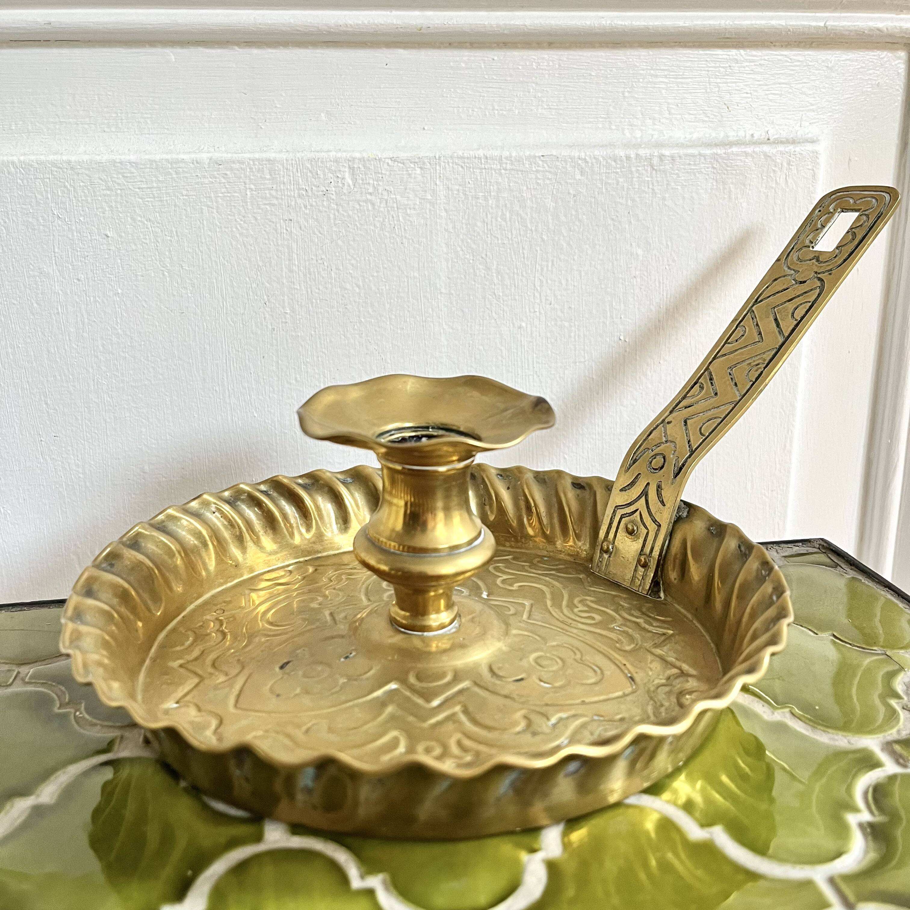 Antique XXL hand candle holder