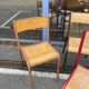 Set of 6 mismatched school chairs industrial