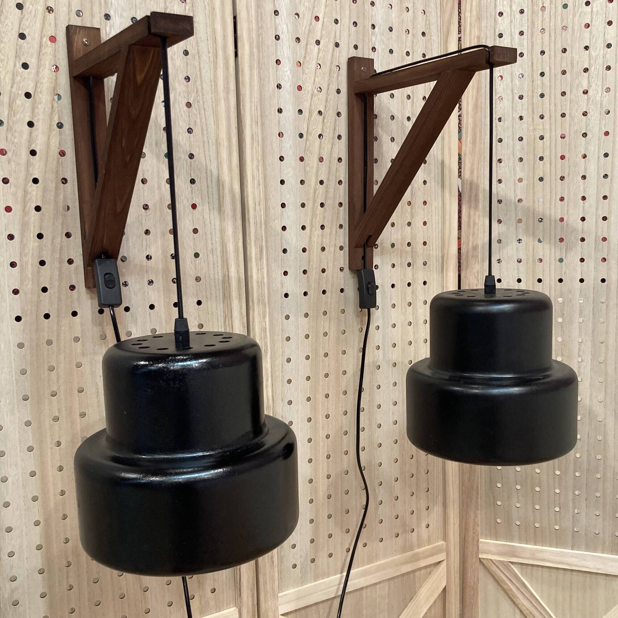 Pair of modular wall lights by jo hammerborg "design 1950".