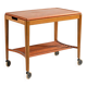 Mid-century Northern European serving trolley in teak and birch, 1950s–1960