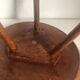 Table basse tripode guéridon ronde bois vintage 1950 - 35 cm
