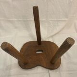 Solid oak tripod stool