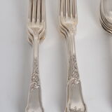 Silver metal housewife monogrammed aj