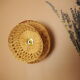 Beige wicker wall lamp - unique piece