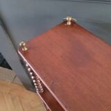 Mahogany "bobbin turned" beaded wood shelf