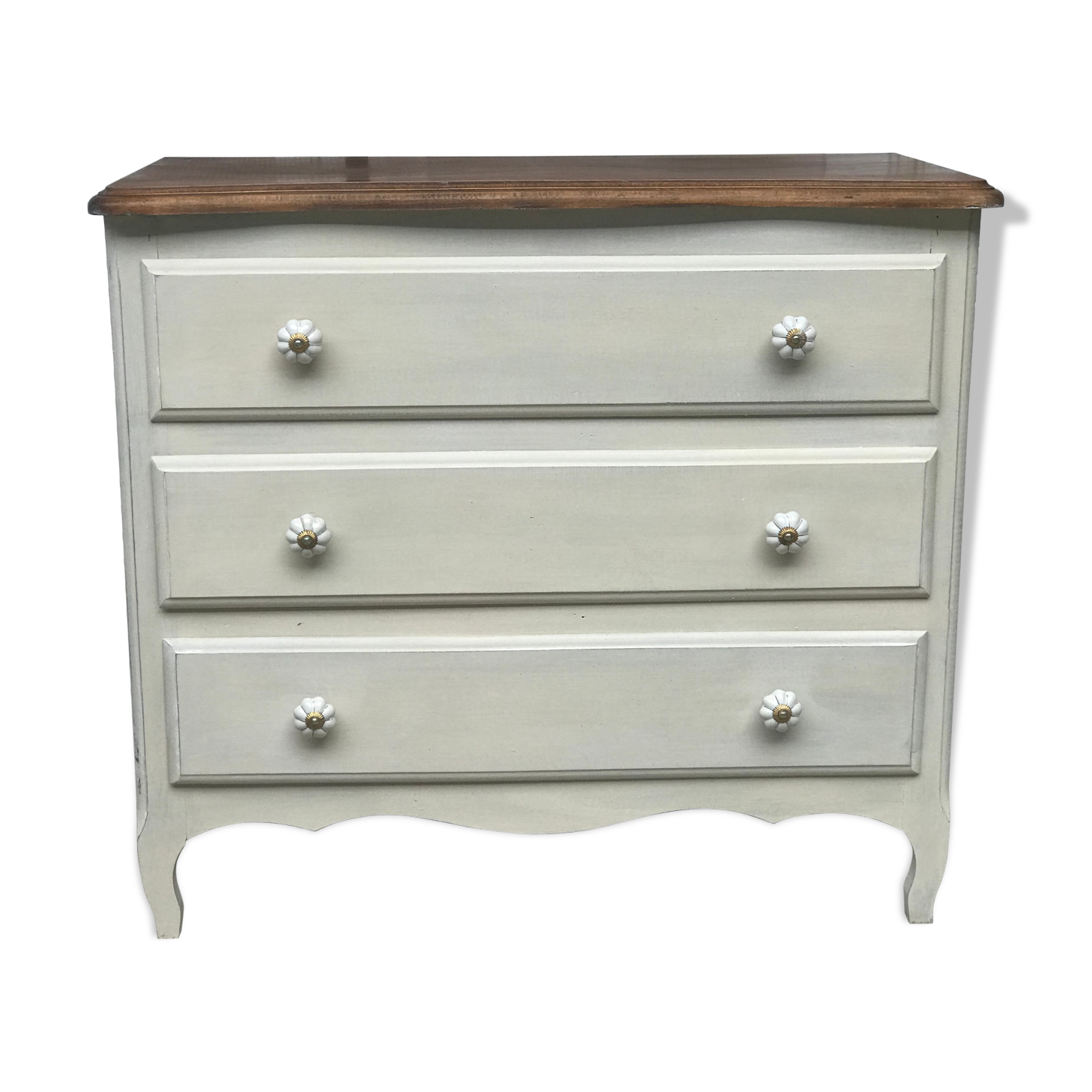 Old White chest of drawers