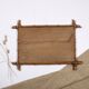 Old turned wooden mirror imitation bamboo