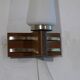 Pair of Scandinavian wall lights in teak and opaline from the 1960s.