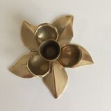 Flower-shaped brass candleholder