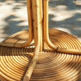 Bamboo and brass coat rack