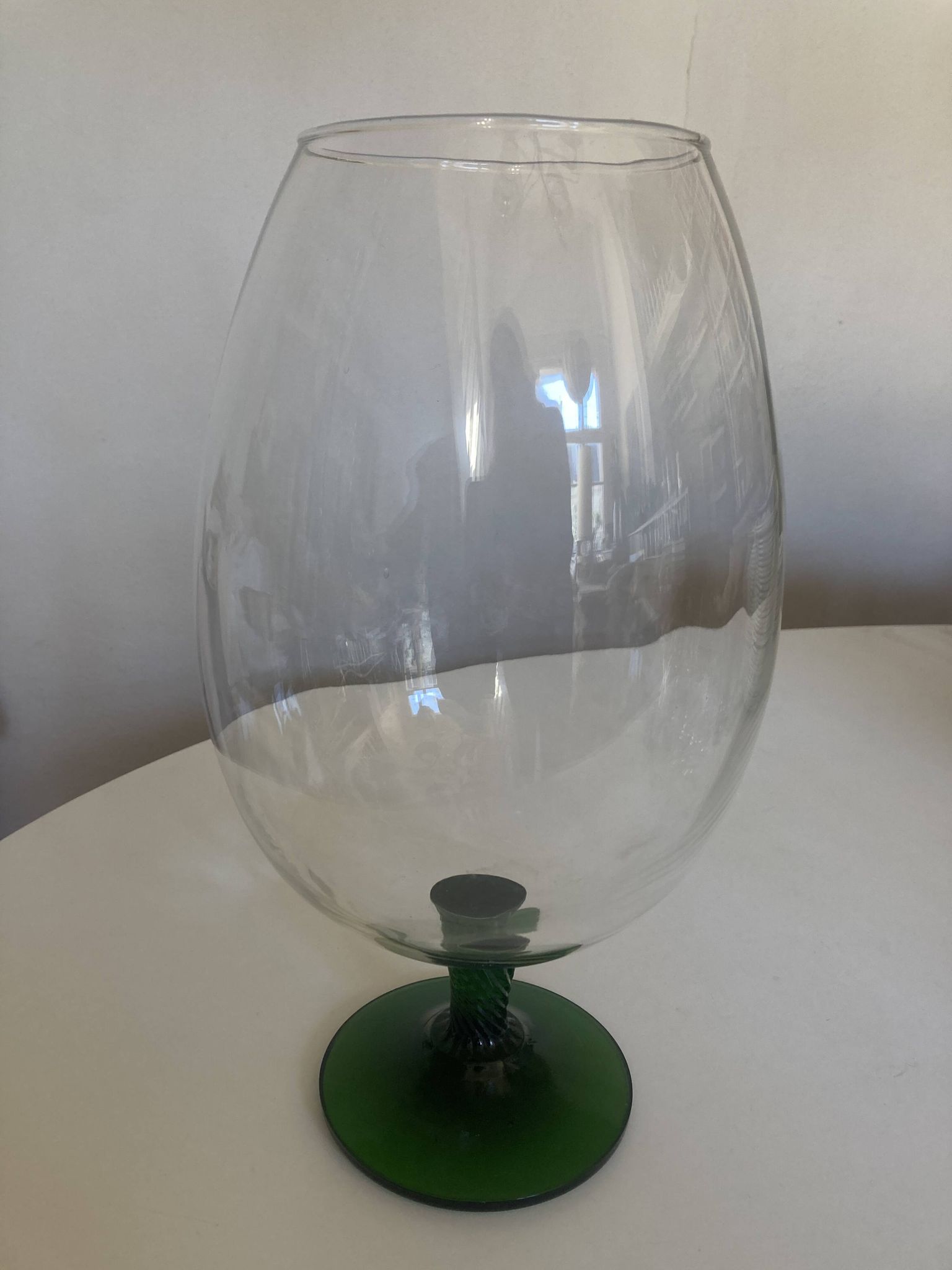 XXXL blown glass vase from Empoli 1960