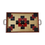 Art deco tray with geometric patterns 30s