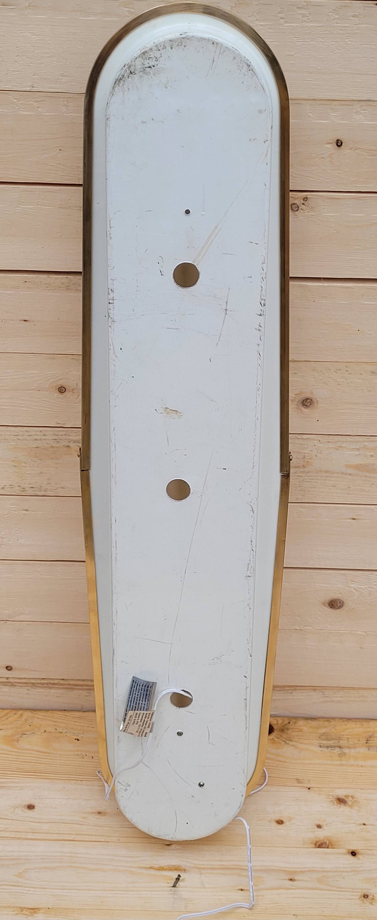 Large Stilux cinema wall lamp Art Deco Italy herringbone pattern