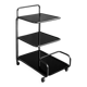 Vintage Mid-Century German Modern Bauhaus Chrome & Glass Serving Trolley