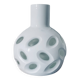 Thick glass paste vase