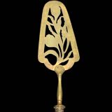 Gold metal pie server