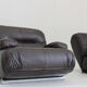 Giuseppe Munari lounge chairs brown leather 1970s, Italy, set of 2